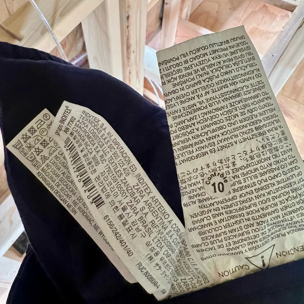 Zara woman premium denim coated dark navy blue skinny leg jeans size 8 - Picture 4 of 5